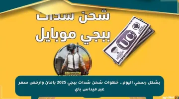 بشكل رسمي اليوم.. خطوات شحن شدات ببجي 2025 بأمان وأرخص سعر عبر ميداس باي